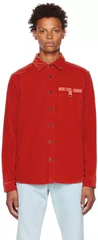 Красная рубашка с накладными карманами Stone Island