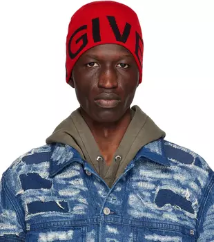 Красная шапка из шерсти мериноса Givenchy