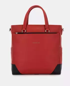 Красная сумка через плечо из воловьей кожи с двумя отделениями Scharlau, красный