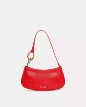 Красная сумка через плечо Ollie model от Staud, красный
