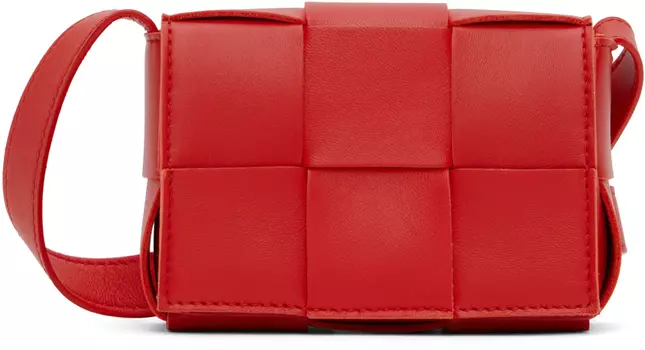 Красная сумка-кассета Candy Bottega Veneta