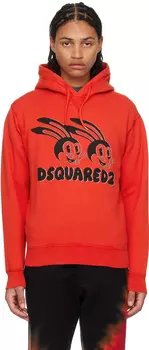 Красная толстовка с капюшоном Lunar N.Y. Dsquared2