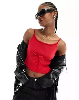 Красная трикотажная кофточка COLLUSION