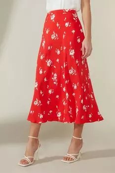 Красная юбка с мелким узором Ro&Zo, красный