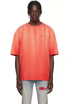 Красная винтажная футболка оверсайз «Amiri»