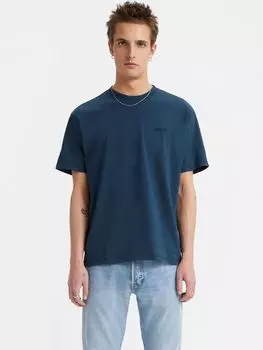 Красная винтажная футболка с вкладками Levi's, платье блюз