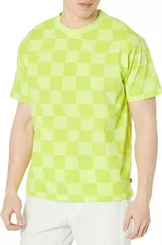 Красная винтажная футболка с вкладками Levi's, цвет Warp Check Wild Lime Print