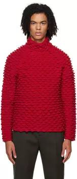 Красная водолазка Bottega Veneta из рыбьей чешуи