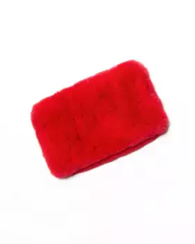 Красная вязаная повязка на голову в виде рекса Maximilian