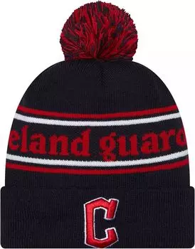 Красная вязаная шапка New Era Youth Cleveland Guardians