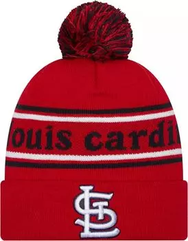 Красная вязаная шапка New Era Youth St. Louis Cardinals