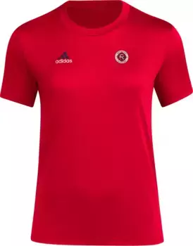 Красная женская футболка Adidas New England Revolution 2024 Local Stoic