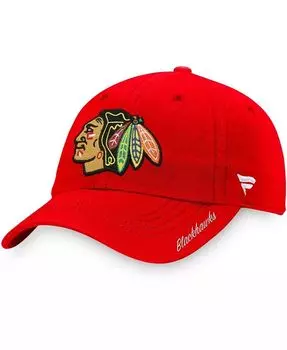 Красная женская кепка с регулируемым логотипом Chicago Blackhawks Core Primary Fanatics, красный