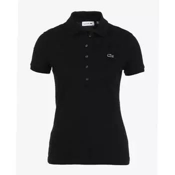 Красная женская рубашка-поло с логотипом Lacoste, красный
