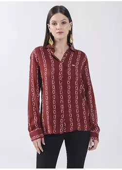 Красная женская рубашка с воротником рубашки U.S. Polo Assn.