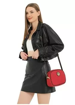 Красная женская сумка через плечо 22X16x8 05BHPC8013-KR Beverly Hills Polo Club, красный