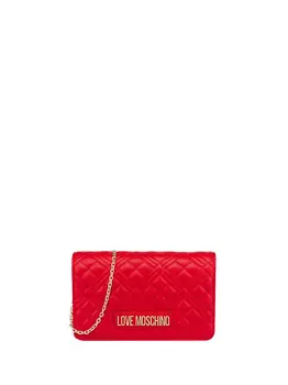 Красная женская сумка через плечо Moschino