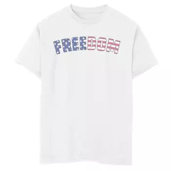 Красно-бело-синяя футболка с рисунком Freedom для мальчиков 8–20 лет Americana Licensed Character
