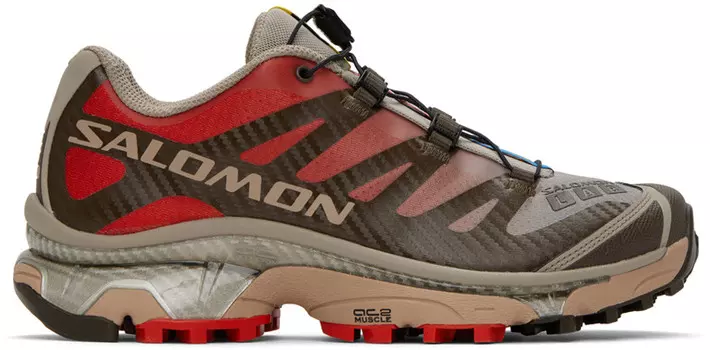 Красно-бежевые кроссовки XT-4 OG мужские Salomon