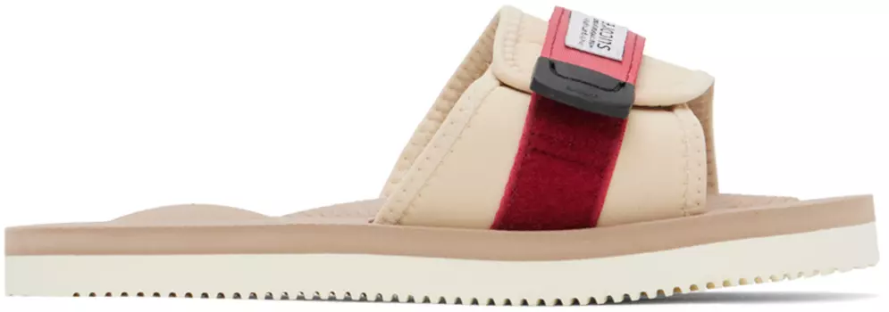 Красно-бежевые сандалии Suicoke Padri