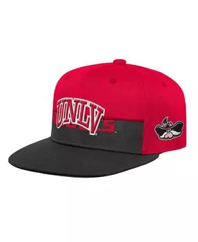 Красно-черная кепка UNLV Rebels Half and Half Snapback для юношей для мальчиков Mitchell & Ness