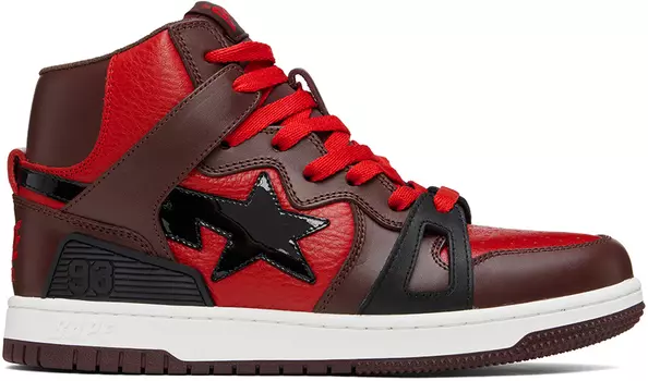 Красно-коричневые кроссовки Sta 93 Hi BAPE