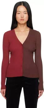 Красно-коричневый кардиган-карго Staud