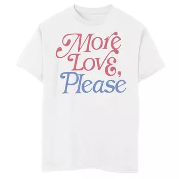 Красно-синяя футболка с рисунком для мальчиков 8–20 лет Americana More Love, Please Licensed Character