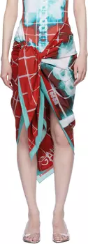Красно-синяя юбка-кавер «The Red Squeletor» Jean Paul Gaultier