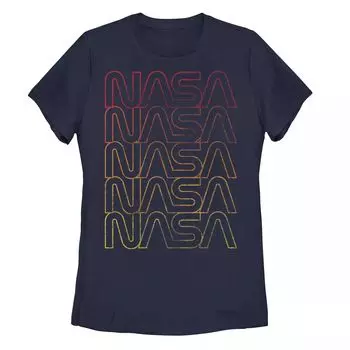 Красно-желтая футболка с градиентным логотипом NASA для юниоров Licensed Character