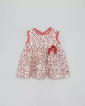 Красное хлопковое платье для девочки Fina Ejerique, красный