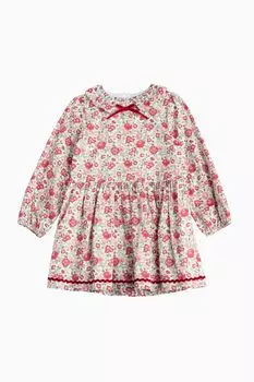 Красное хлопковое платье Liberty Felicite Willow с цветочным принтом Trotters London, красный