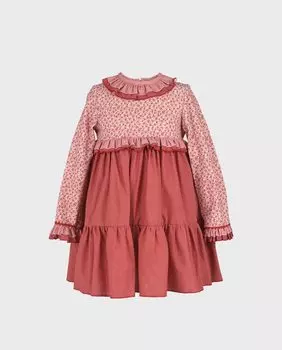 Красное платье для девочки с длинными рукавами La Ormiga, красный