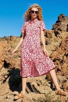 Красное платье-рубашка Rua из джерси White Stuff, красный