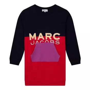 Красное платье с длинными рукавами Little Marc Jacobs, красный