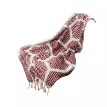 Красное тканое хлопковое одеяло с геометрическим рисунком размером 60 x 50 дюймов с бахромой Homezia, цвет Multicolored