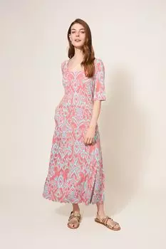 Красное трикотажное платье Madeline Eco Vero White Stuff, красный