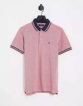 Красное трикотажное поло с кантом Jack & Jones Essentials