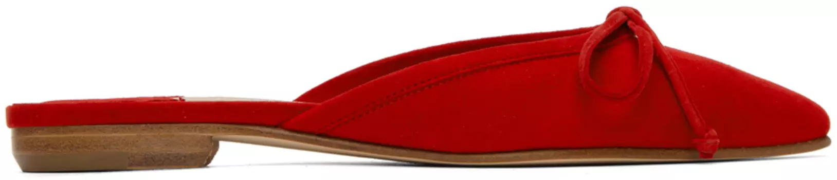 Красные балетки Ballermiu Manolo Blahnik