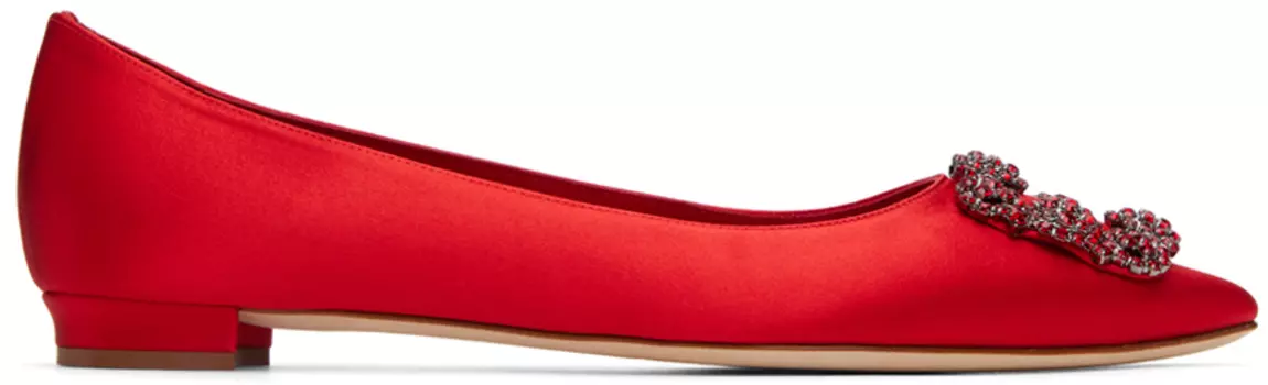 Красные балетки Hangisi Manolo Blahnik