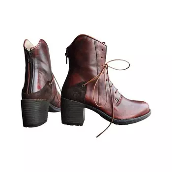 Красные ботинки на шнуровке Prime Casta, красный