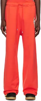 Красные брюки для отдыха с нашивками Lanvin