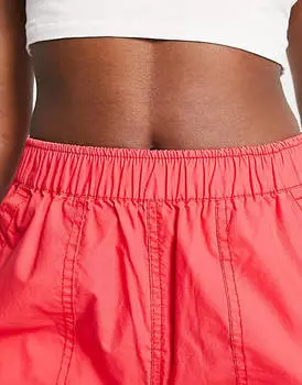 Красные брюки карго без застежек ASOS DESIGN