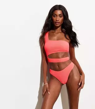 Красные фактурные трусы бикини с жатой отделкой New Look, красный