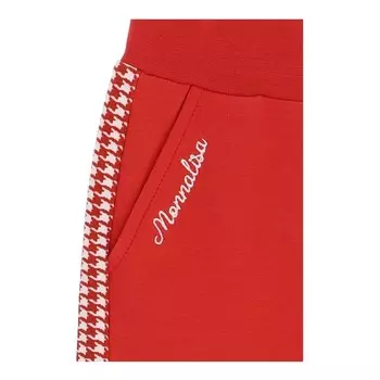 Красные хлопковые брюки Monnalisa, красный