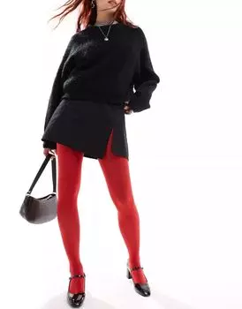 Красные колготки плотностью 50 ден ASOS Design