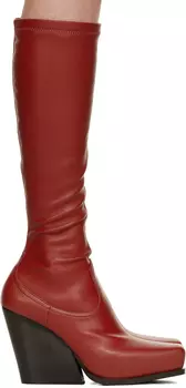 Красные ковбойские сапоги до колена Stella McCartney