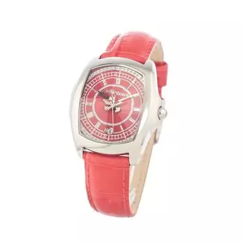 Красные кожаные часы Chronotech, Red