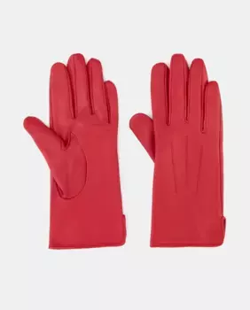 Красные кожаные перчатки Carla Classic с тремя нашивками Kessler