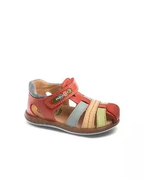 Красные кожаные закрытые босоножки для мальчика Pablosky, красный